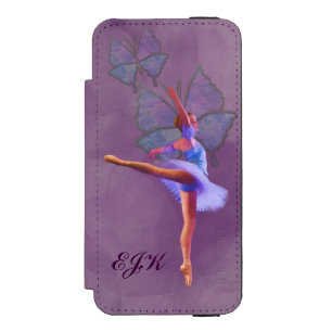 Ballerina in Arabesque Position, Monogram Incipio Watson™ iPhone 5 Wallet Case