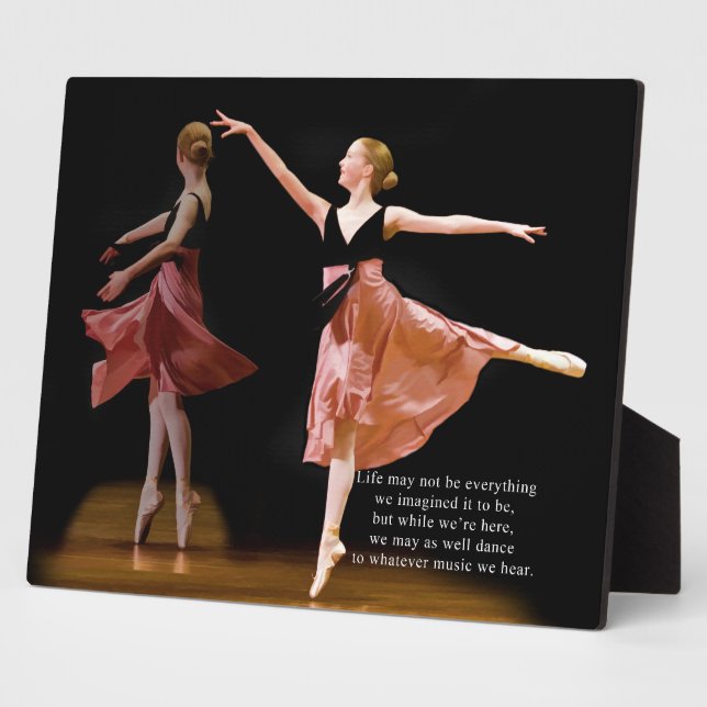 Ballerina in Black and Red Plaque (Side)