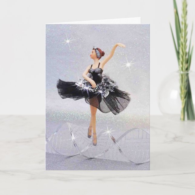 Ballerina in black (profile) card (Front)
