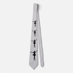 Ballerina in Black Silhouette Customizable Tie