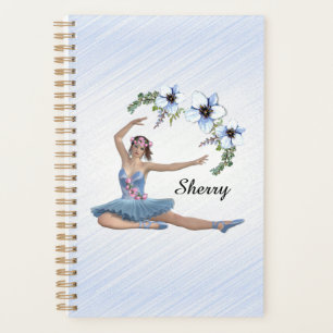 Ballerina in Blue Personal Name Planner
