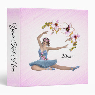 Ballerina in Blue Personal Pink Binder