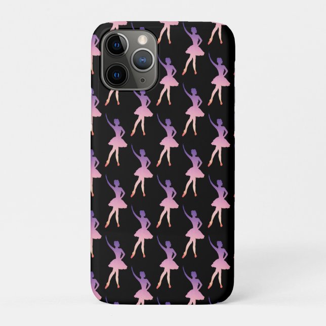 Ballerina in modern geometric pink purple  Case-Mate iPhone case (Back)