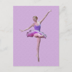 Ballerina in Pink and Purple Postcard