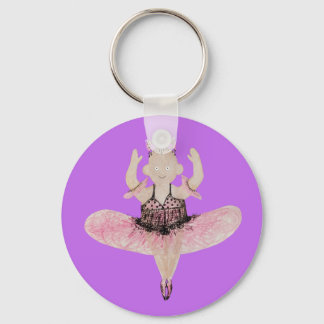 Ballerina in pink keychain
