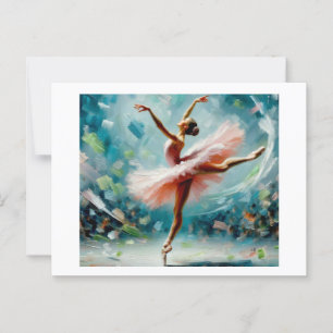 Ballerina in Pink,  Postcard