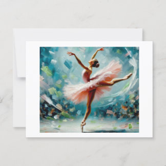 Ballerina in Pink,  Postcard