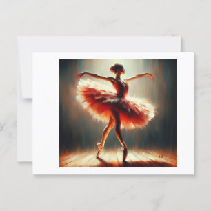 Ballerina in Red,  Postcard