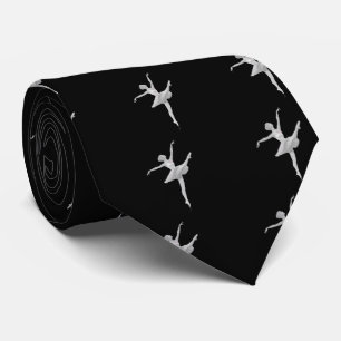 Ballerina in Silver and Black Customizable Tie