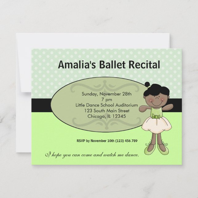 Ballerina Invitation (Front)