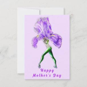 Ballerina Iris Mother's Day Card