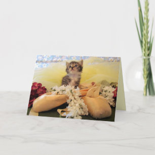 Ballerina Kate - Cute Personalized Cat Birthday Card