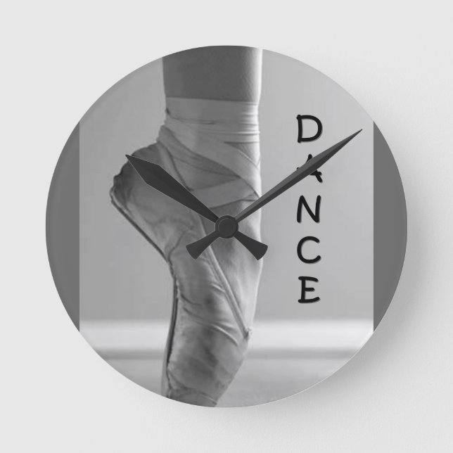 BALLERINA LOVES DANCE WALL CLOCK (Front)