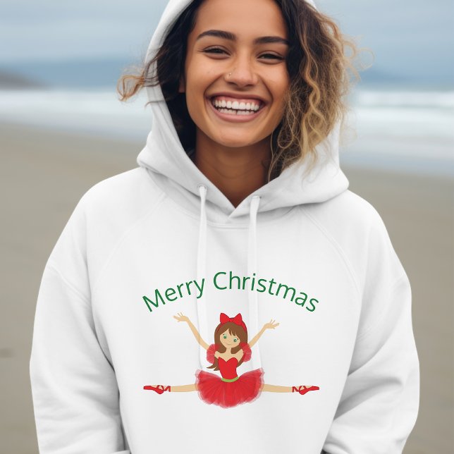 Ballerina Merry Christmas | Ballet Hoodie (Creator Uploaded)