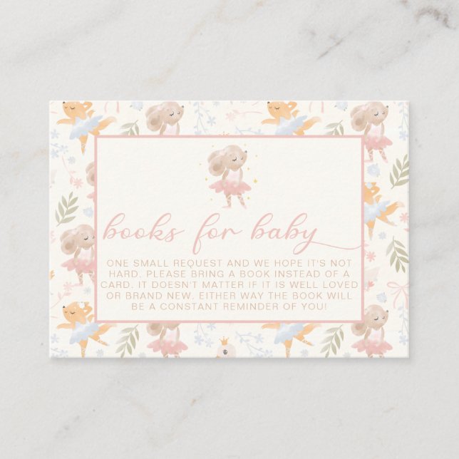 Ballerina Mouse Tutu Excited Books for Baby Enclosure Card (Front)