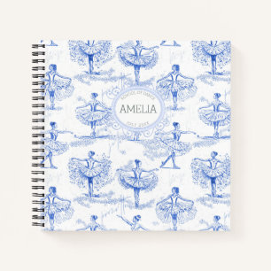 Ballerina Moves Pattern Blue ID738 Notebook
