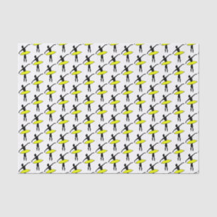Ballerina Neon Ballet Dancer Silhouette Yellow Tissue Paper