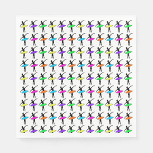 Ballerina Neon Ballet Dancers Dance Birthday Party Napkin