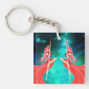 Ballerina Night Sky Key Ring