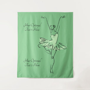 Ballerina nom personnalisé et tapisserie couleur