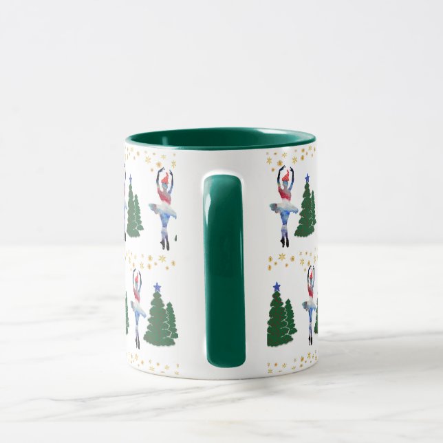 Ballerina Nouvel An Noir 325 ml Ringer Combo Mug (Poignée)