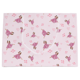 Ballerina Nutcracker Birthday Pattern Large Gift Bag