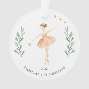 Ballerina/Nutcracker Girl's 1st Christmas Ceramic