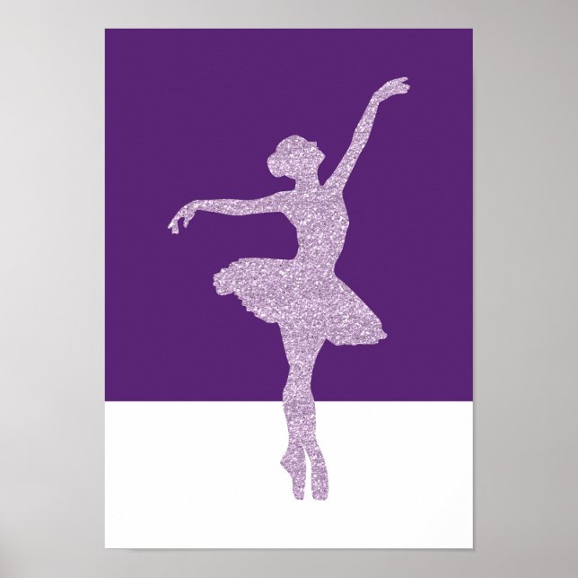 Ballerina parties scintillant ultra violet affiche (Devant)