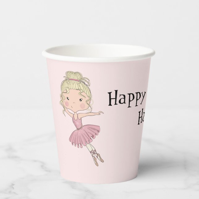 Ballerina Party Personalized Paper Cups (Front)