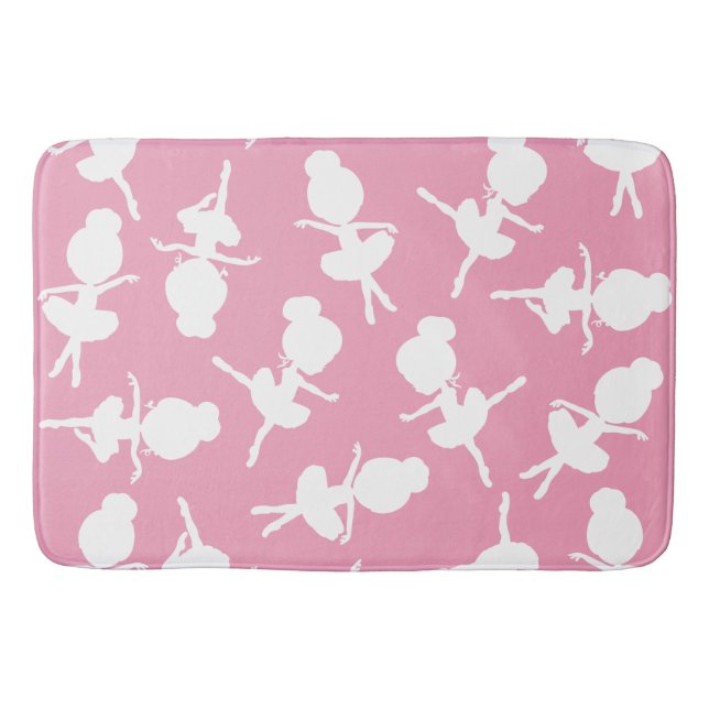 Ballerina Pattern, Ballet Girls, Ballet Dance Bath Mat (Front)