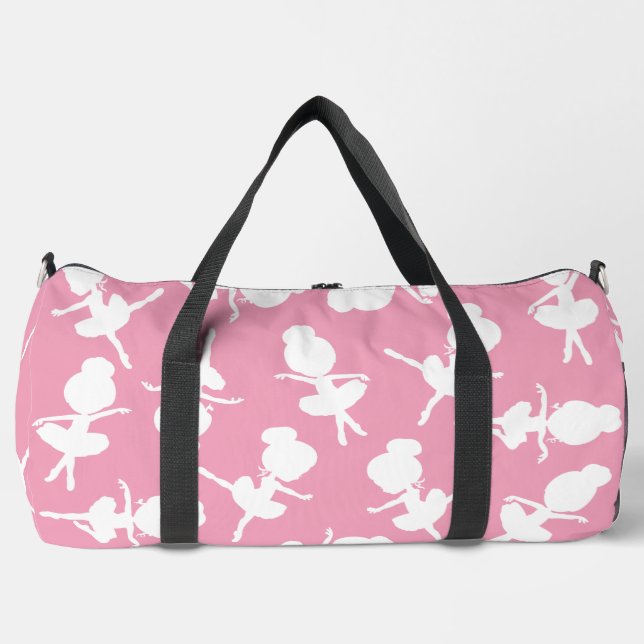Ballerina Pattern, Ballet Girls, Ballet Dance Duffle Bag (Front)