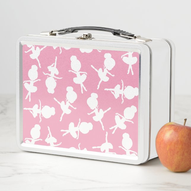 Ballerina Pattern, Ballet Girls, Ballet Dance Metal Lunch Box (In Situ)