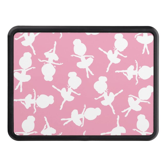 Ballerina Pattern, Ballet Girls, Ballet Dance Trailer Hitch Cover (Front)
