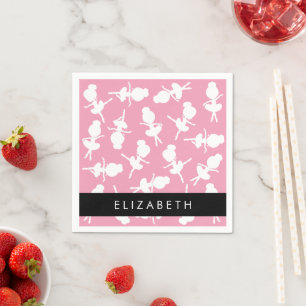 Ballerina Pattern, Ballet Girls, Dance, Your Name Napkin