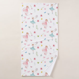 Ballerina Pattern  Bath Towel