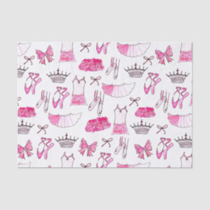 Ballerina Pattern in Watercolor Tissue Paper