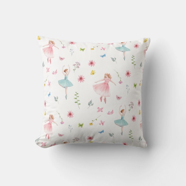 Ballerina Pattern   Throw Pillow (Front)
