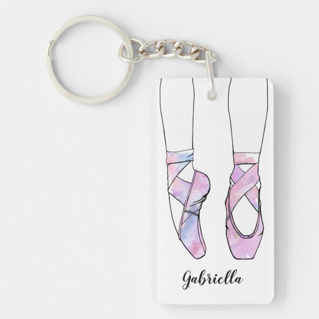 Ballerina Personalized Ballet Keychain (Front)