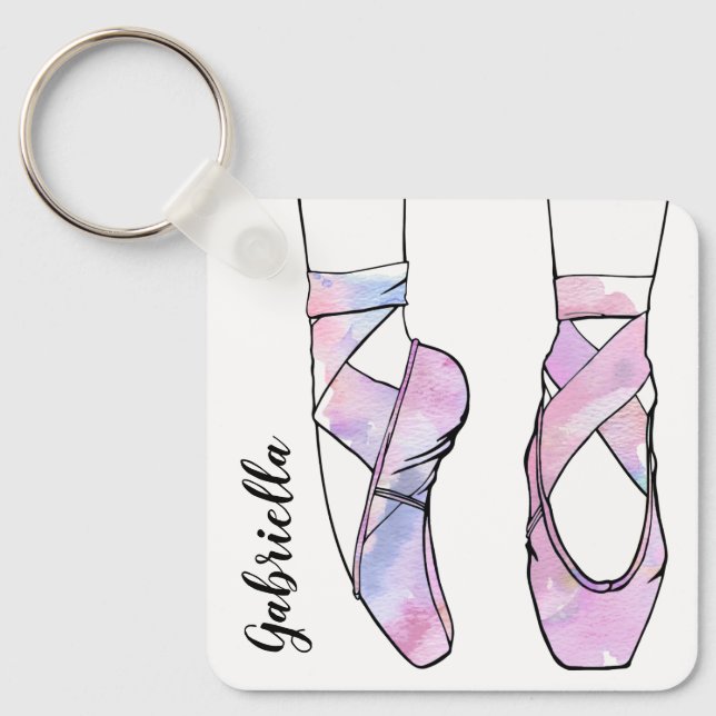 Ballerina Personalized Ballet Keychain (Front)