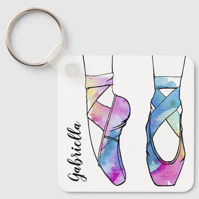 Ballerina Personalized Ballet Keychain (Front)