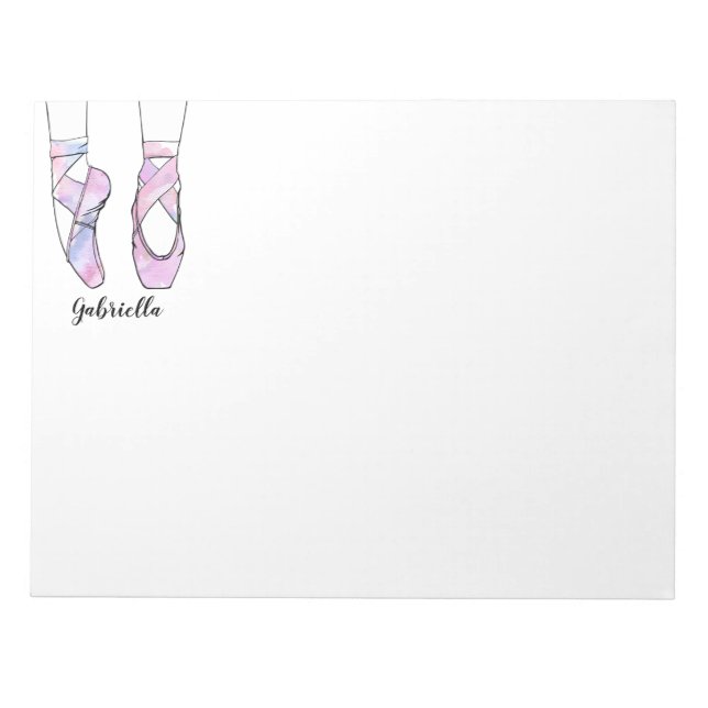 Ballerina Personalized Ballet Notepad (Front)