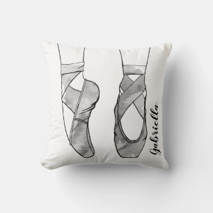 Ballerina Personalized Ballet Throw Pillow