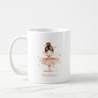 Ballerina Personalized Name Girly Coffee Mug