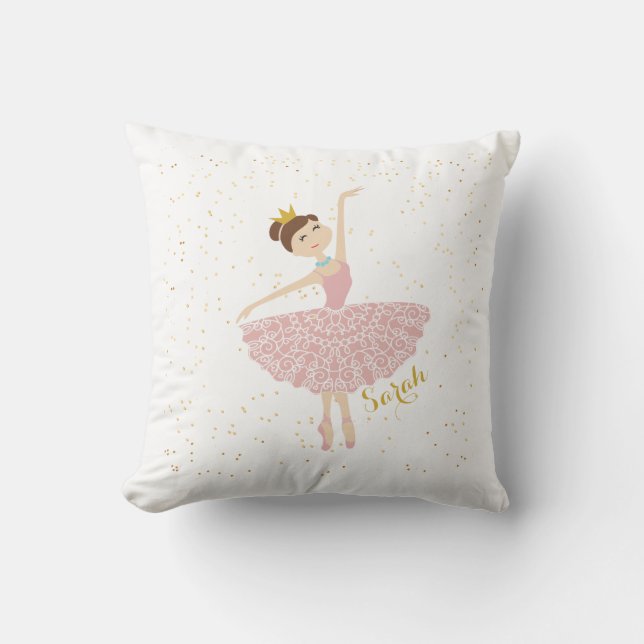 ballerina personalized throw pillow (Front)