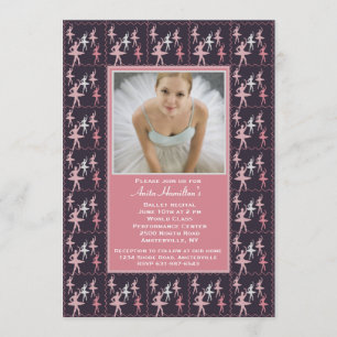 Ballerina Photo Invitation