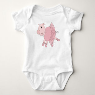 Ballerina Pig Baby Bodysuit
