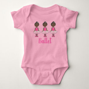 Ballerina Pink Ballet Dance Recital Girl Tutu Baby Bodysuit