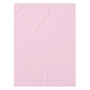Ballerina pink floral white polka dots tablecloth