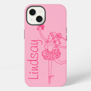Ballerina pink girls name personalized ipad case