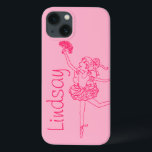 Ballerina pink girls name personalized ipad case<br><div class="desc">Cute originally ipad case for your a special Ballerina. Reads Lindsay or you can personalize with your own choice of name or words. Exclusively designed by Sarah Trett.</div>